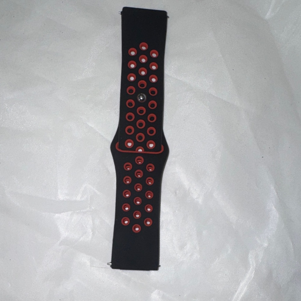 Fitbit Versa Silicone Sports Band Black and Red New